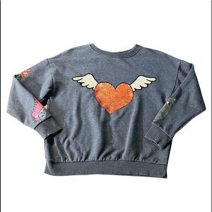 ZARA GIRLS COLLECTION BLUE SWEATSHIRT SIZE 13-14